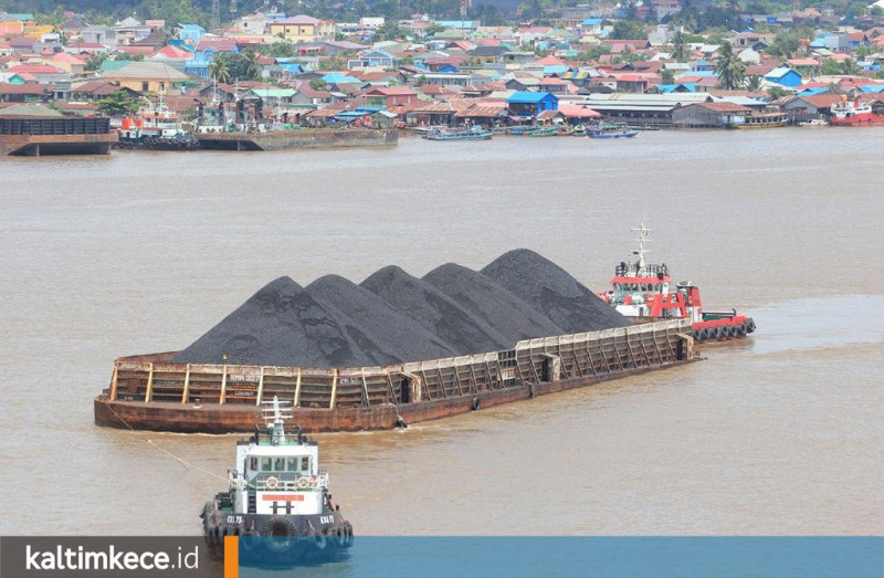 Aktivitas angkutan batu bara di Sungai Mahakam (foto: arsip kaltimkece.id)