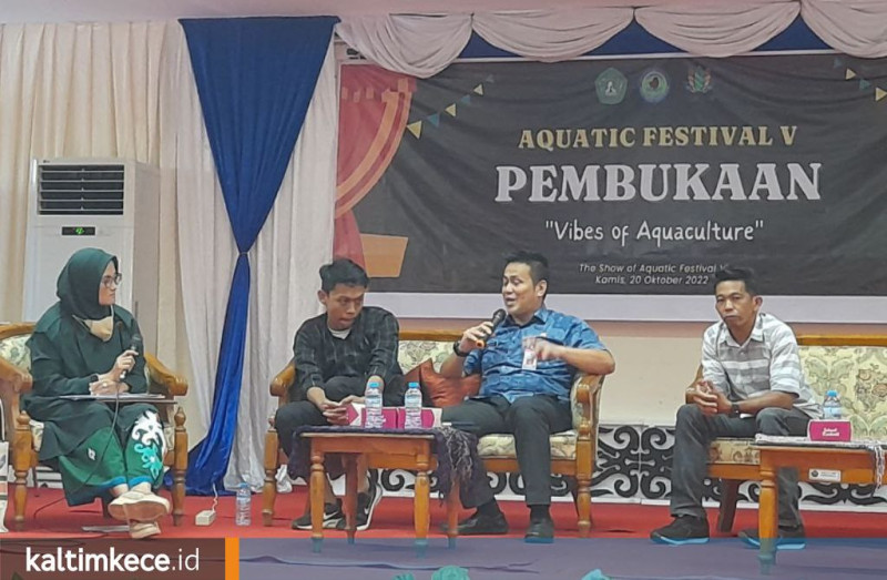 Diskusi akuakultur yang digelar FPIK Unmul membahas soal pengelolaan hasil perikanan di Kaltim. FOTO: HAFIDZ PRASETIYO